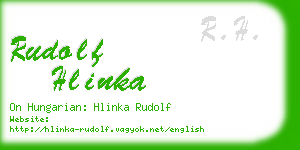 rudolf hlinka business card